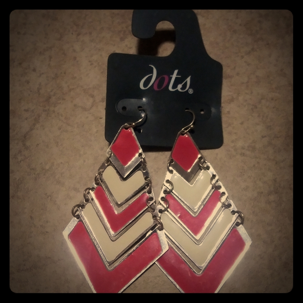NEW Red and Off-White Earrings